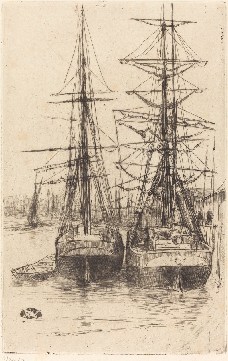 Deux navires - James Abbott McNeill Whistler