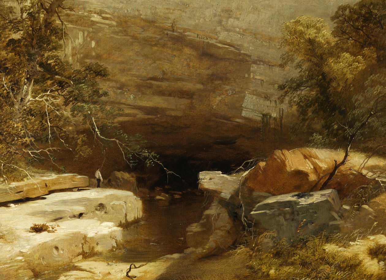 Paysage, Porth-yr-ogof, Vallée de Neath - James Baker Pyne