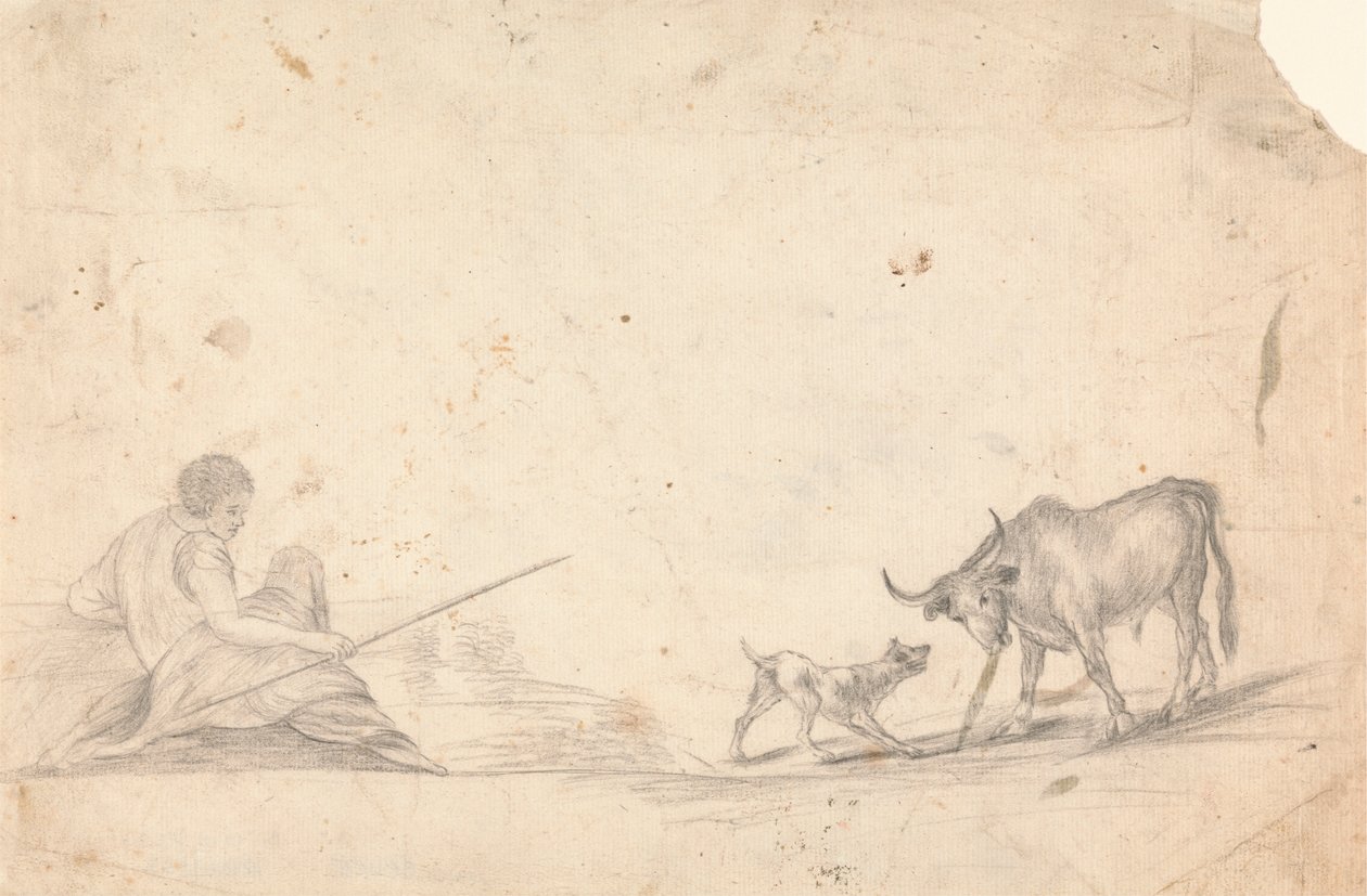 Berger, chien et vache - James Bruce