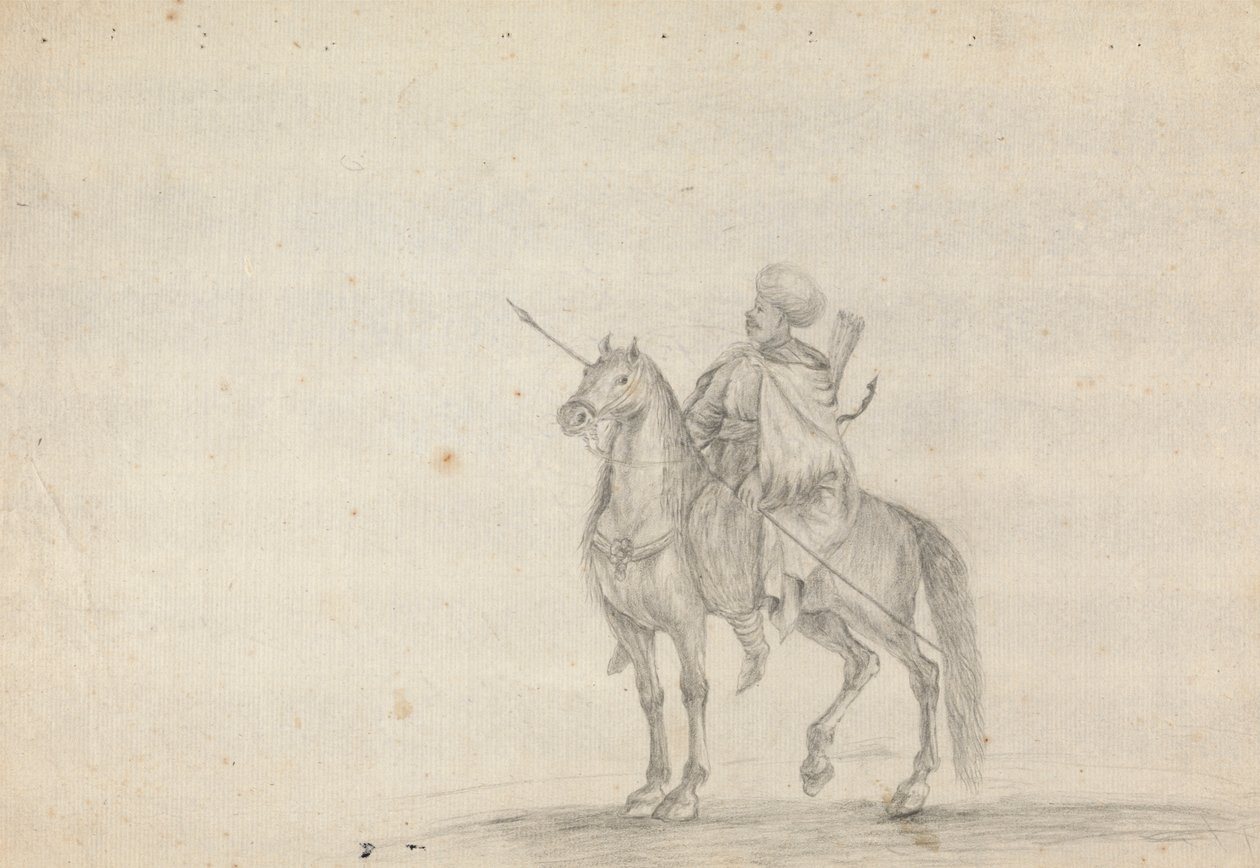 Homme à cheval portant une lance - James Bruce