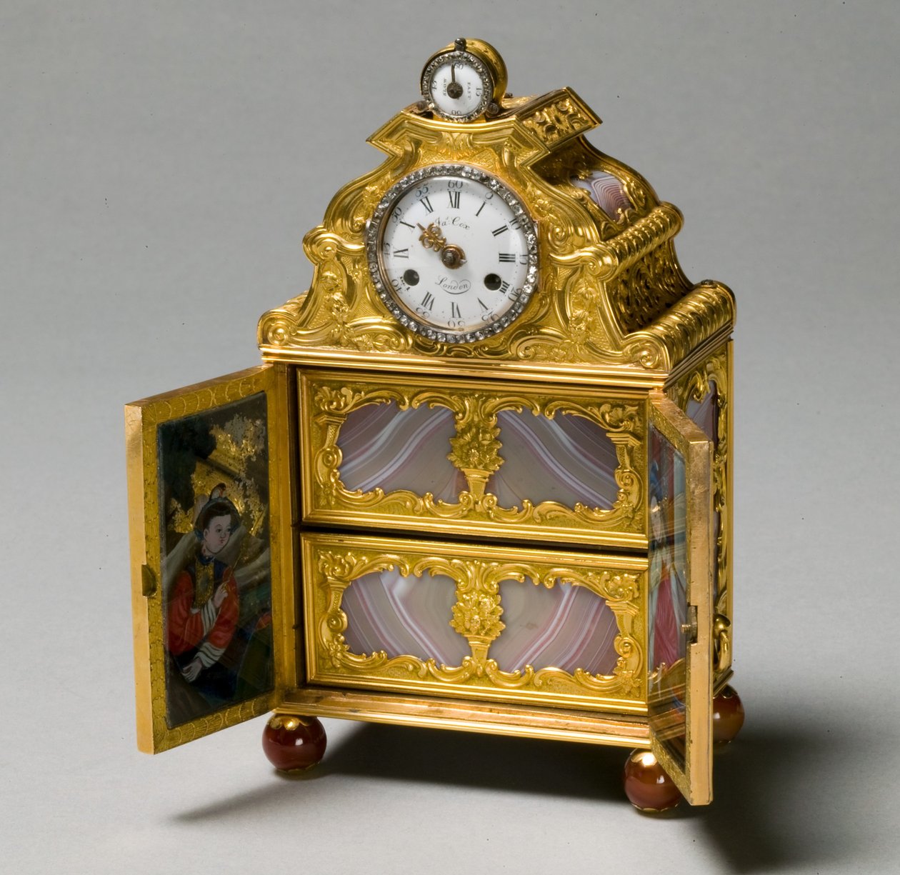 Cabinet miniature avec montre, c.1770-75 - James Cox