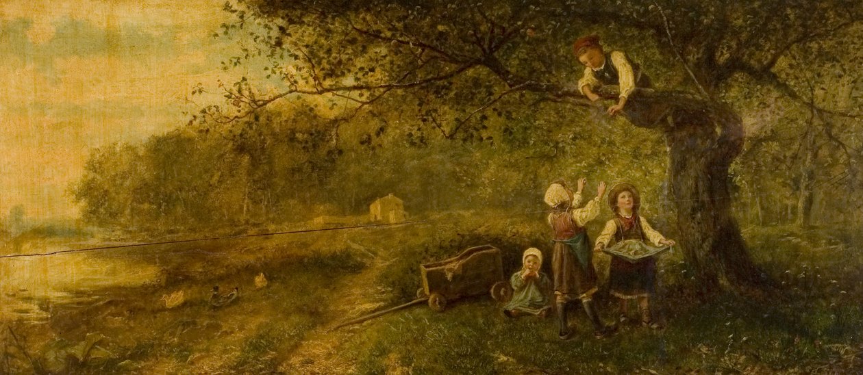 Cueillir des pommes, fin du 19e siècle - James Crawford Thom