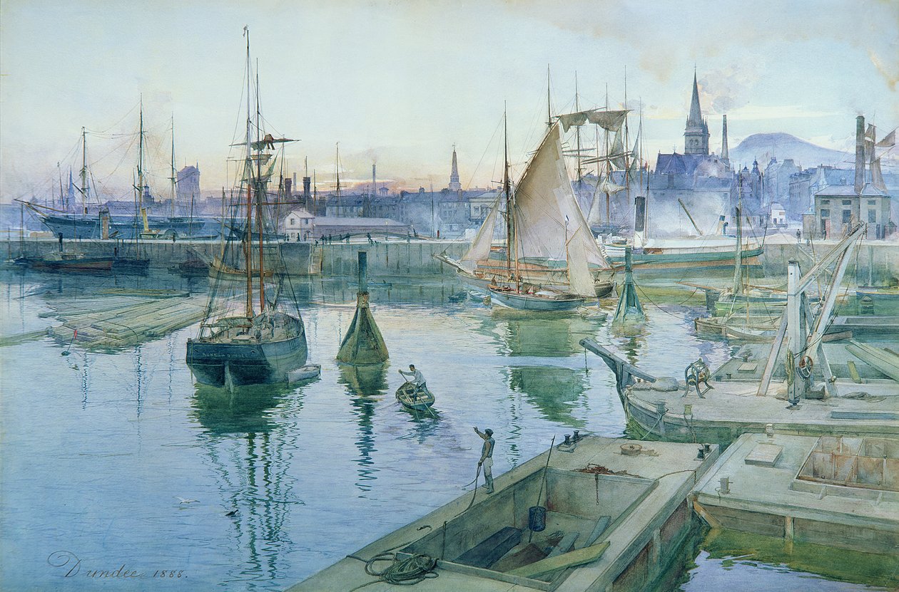 Dundee depuis le port, 1888 - James Douglas