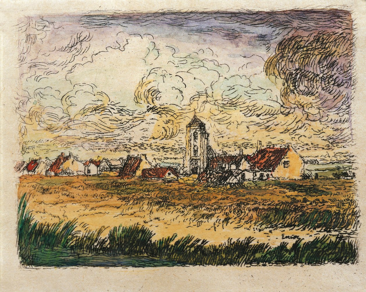 Belgique, Petite vue de Mariakerke - James Ensor