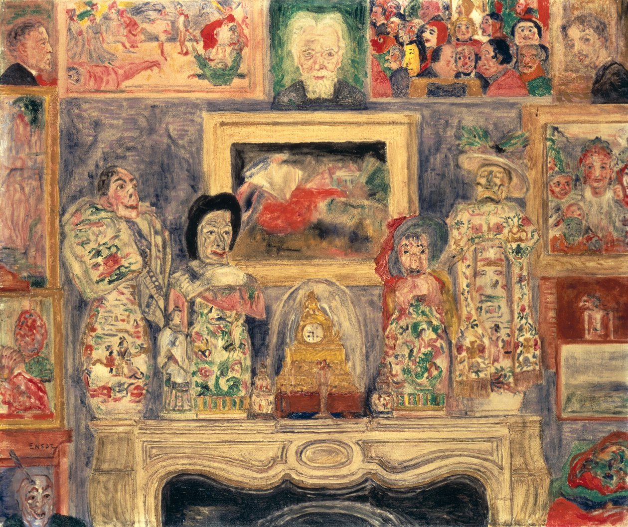 Intérieur avec trois portraits - James Ensor