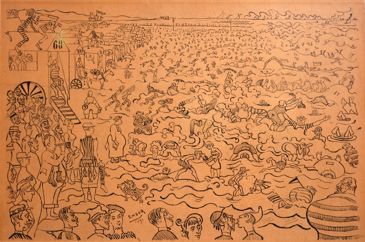 Le Bain à Ostende - James Ensor