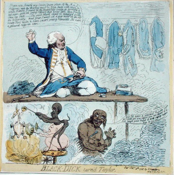 Black-Dick devenu Tailleur - James Gillray