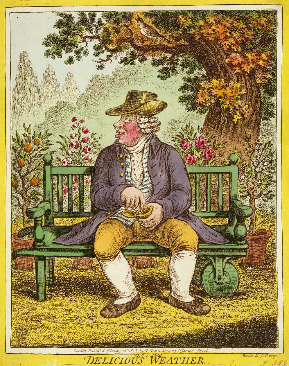 Temps Délicieux, publié par Hannah Humphrey, 1808 - James Gillray