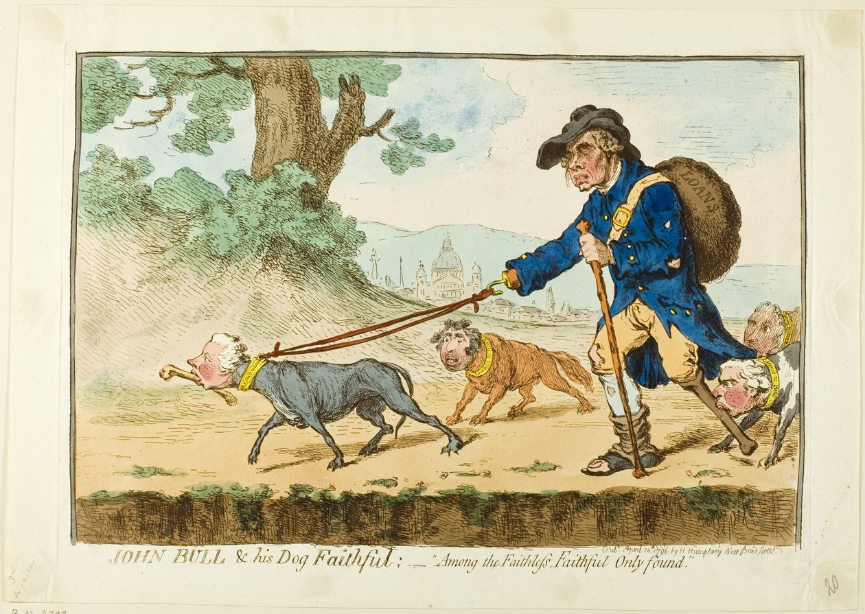 John Bull et son chien fidèle - James Gillray