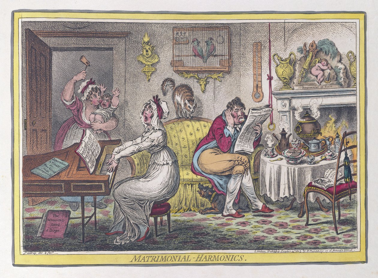 Harmoniques matrimoniales, pub. 1805 - James Gillray