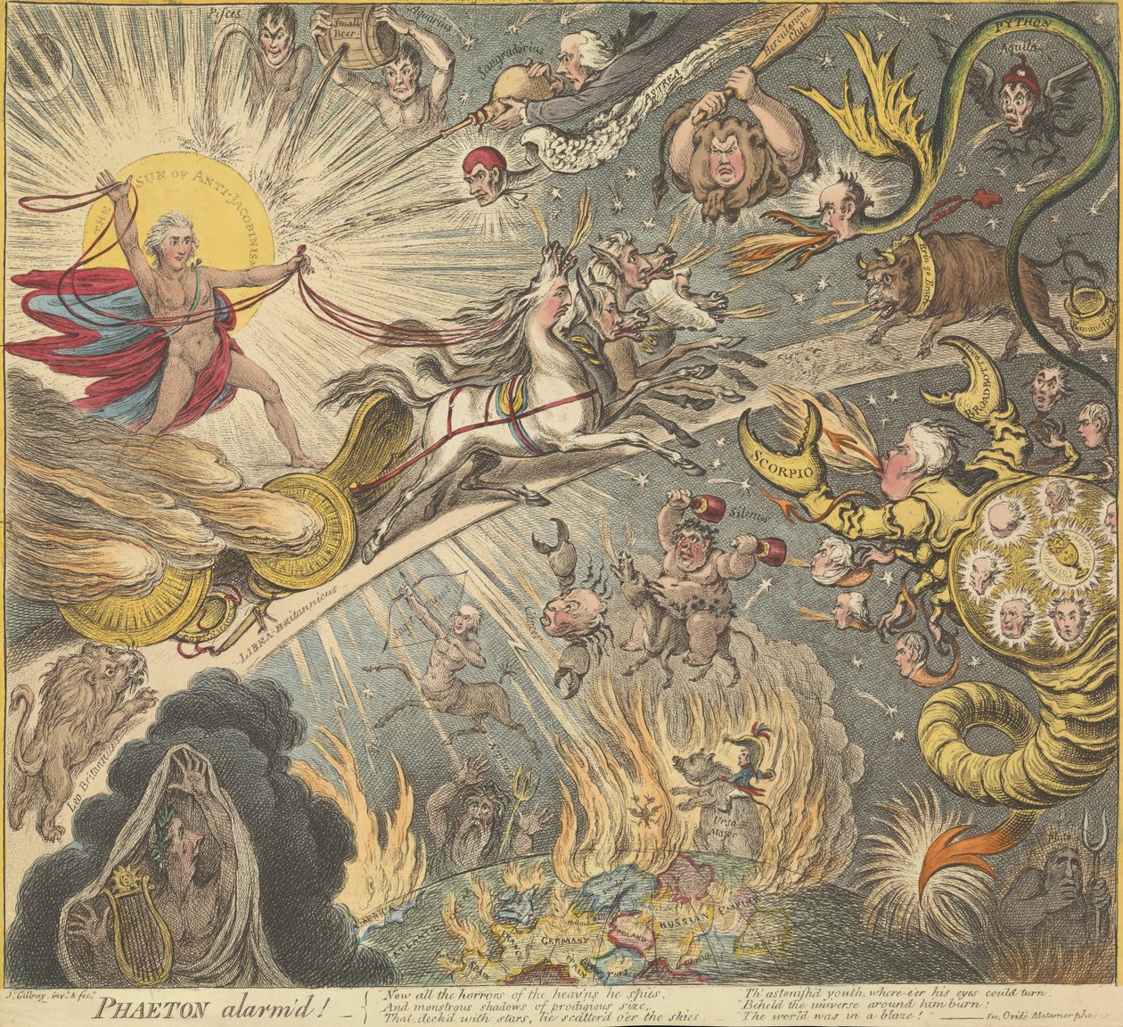 Phaéton alarmé - James Gillray