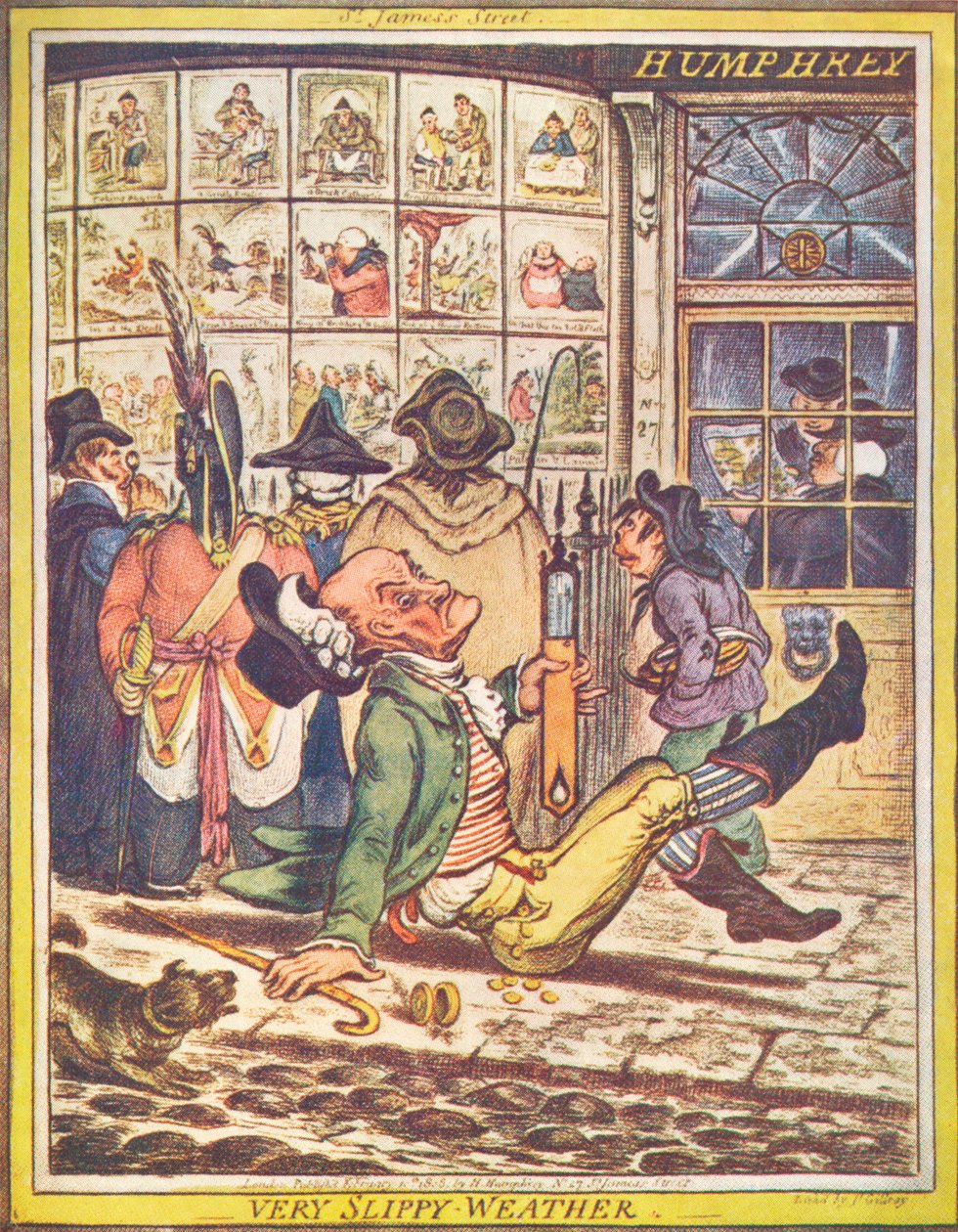 Temps très glissant, 1808 - James Gillray