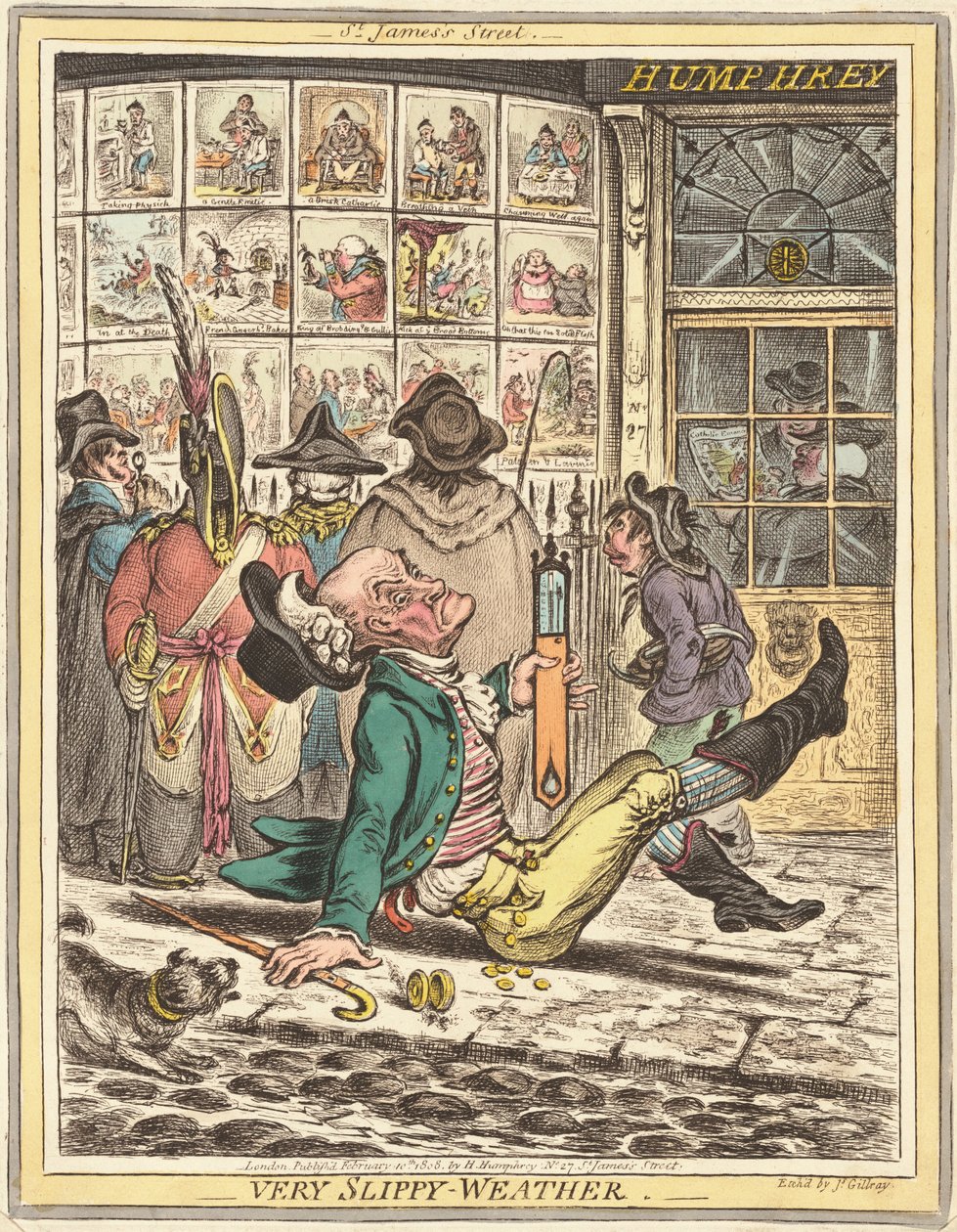 Temps très glissant - James Gillray after Rev. John Sneyd