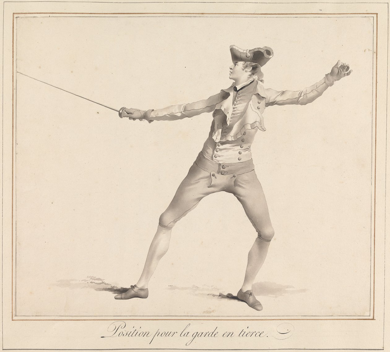 Position pour la garde en tierce - James Gwin