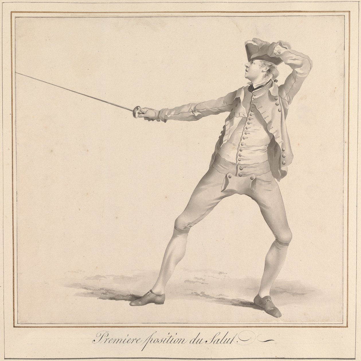 Première position du salut - James Gwin