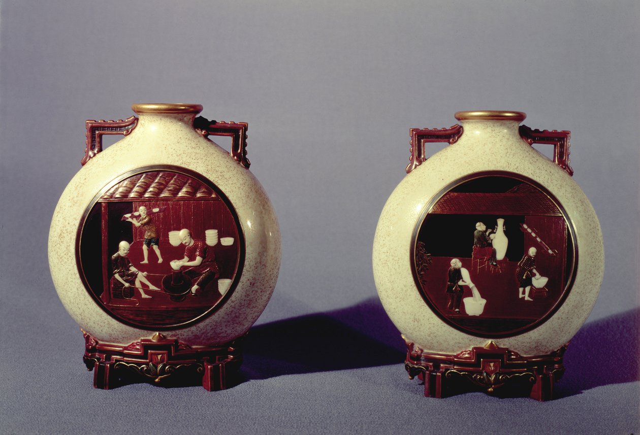Paire de vases de Worcester - James Hadley