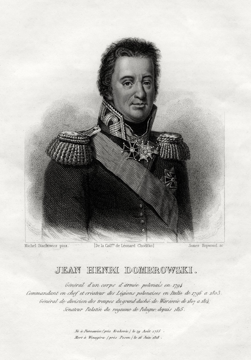 Jean Henri Dombrowski, commandant militaire polonais, 1845 - James Hopwood