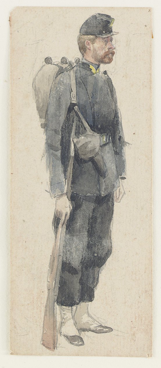 Un soldat portant un fusil - James Jacques Joseph Tissot