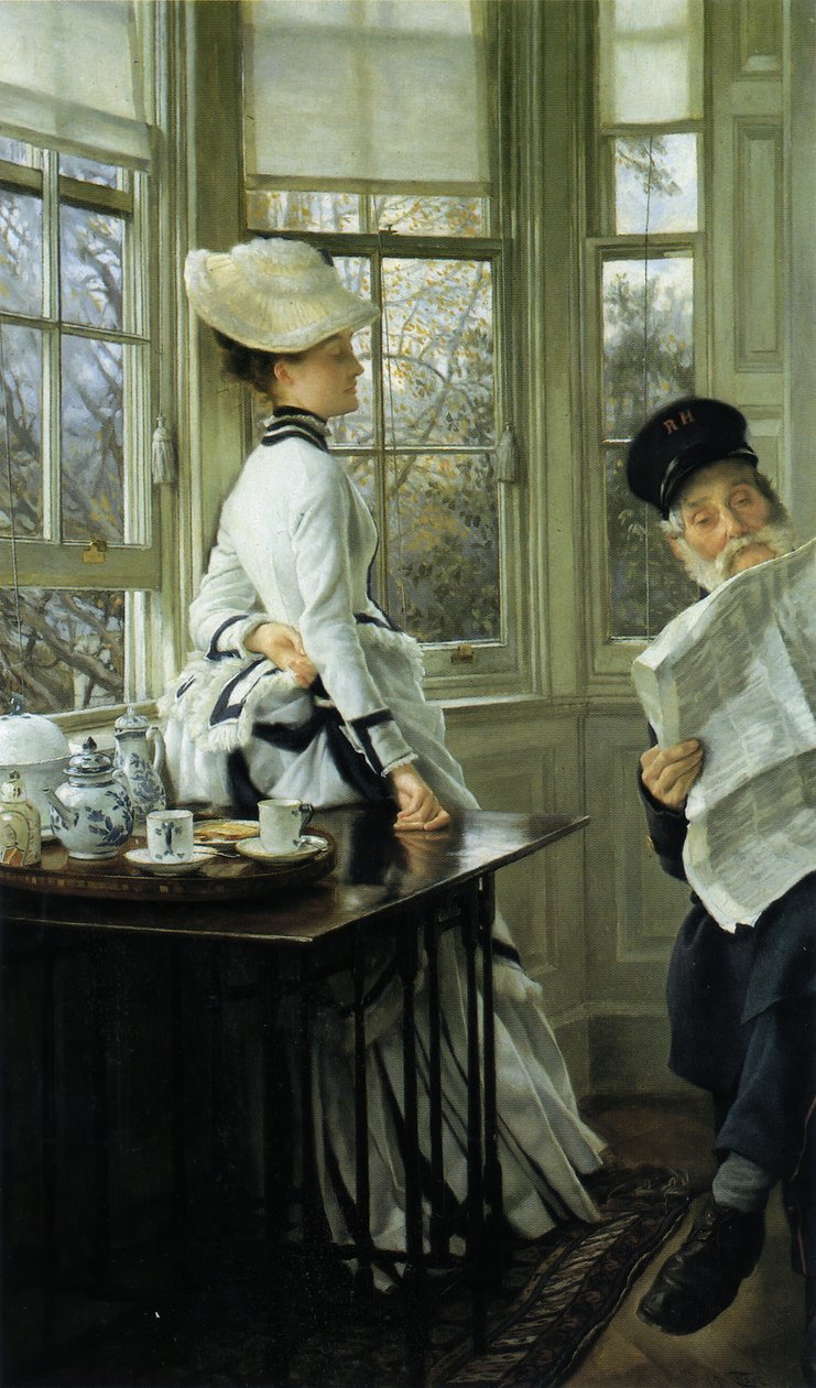 Lecture des nouvelles, 1874 - James Jacques Joseph Tissot