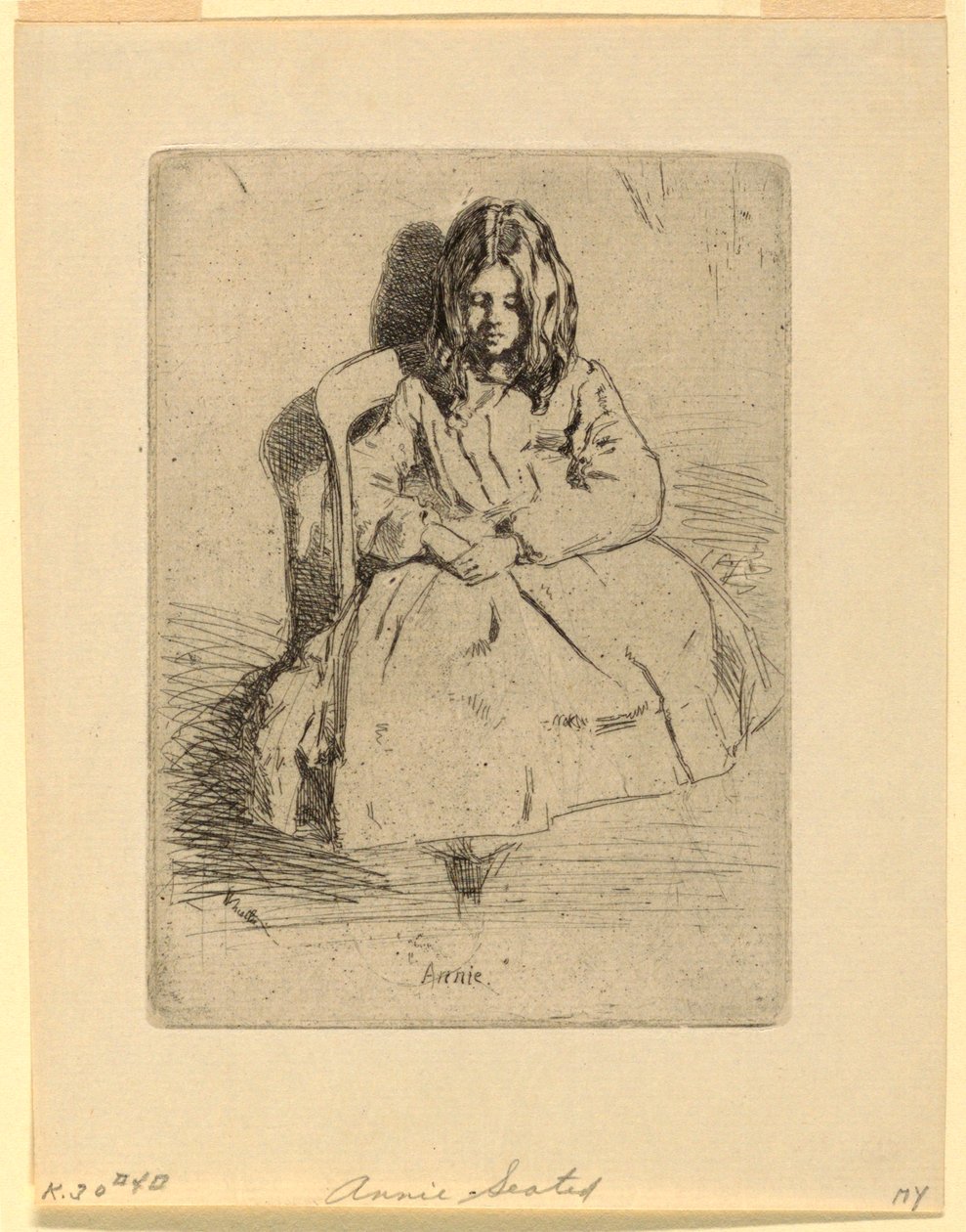 Annie, assise - James Abbott McNeill Whistler