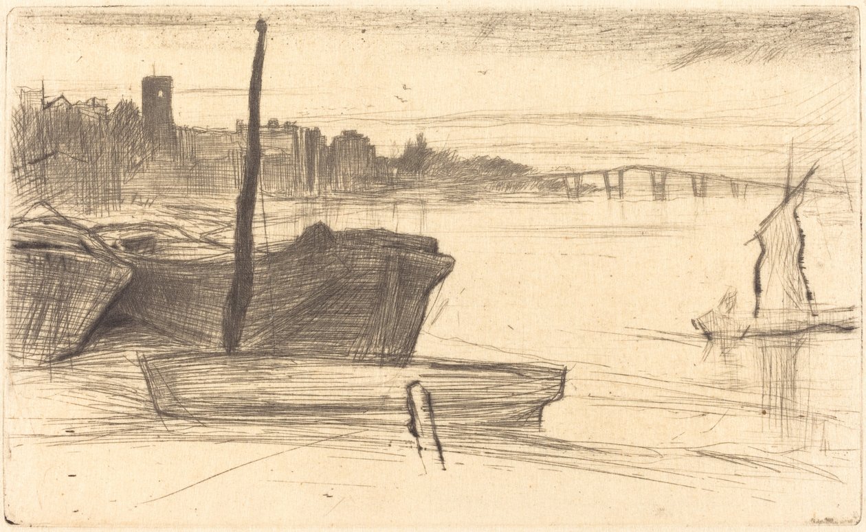 Pont et Église de Chelsea - James Abbott McNeill Whistler