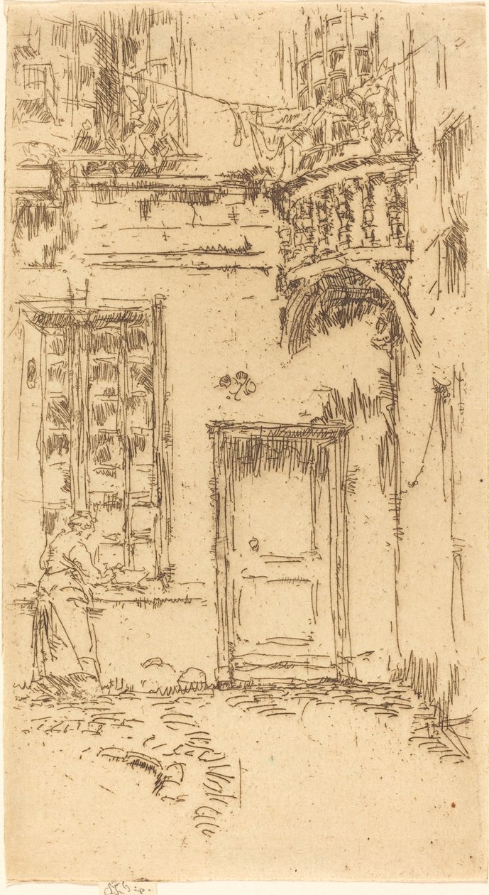 Cour, rue P.L. Courier - James Abbott McNeill Whistler