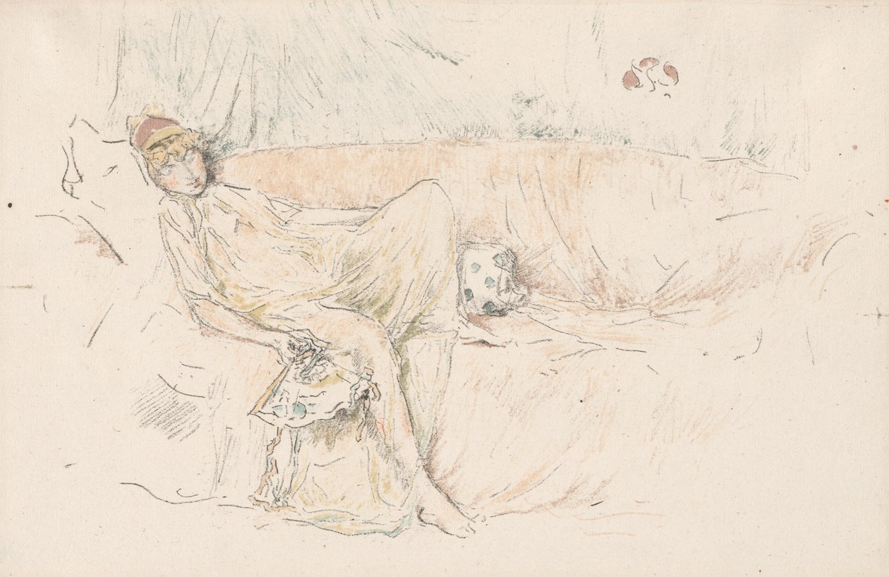 Figure drapée, couchée - James McNeill Whistler