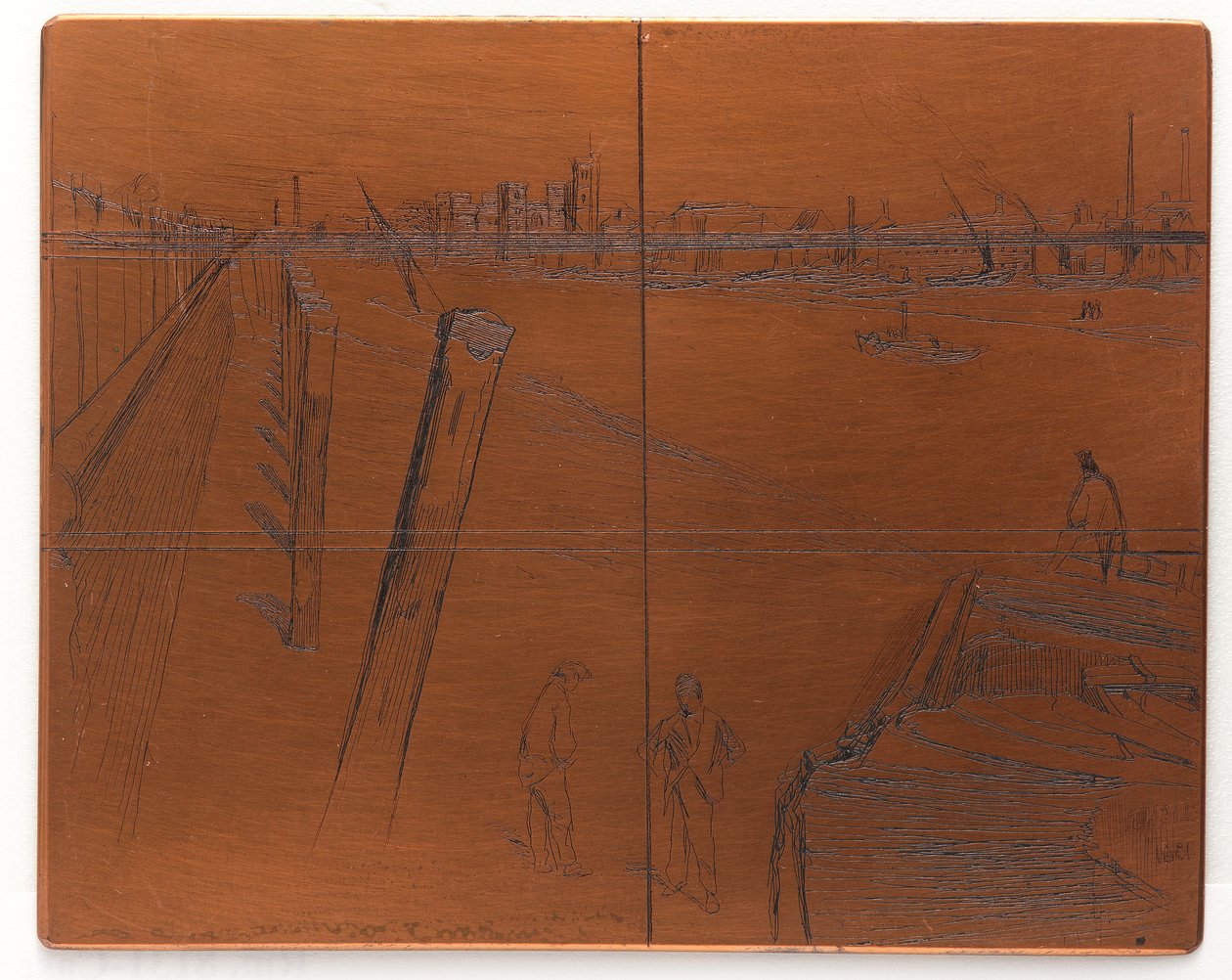Plaque de gravure : Millbank - James Abbott McNeill Whistler