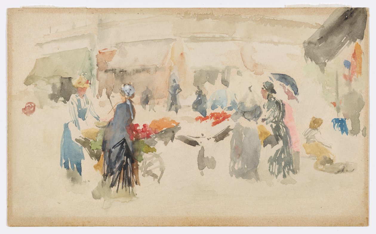 Marché aux fleurs : Dieppe - James Abbott McNeill Whistler