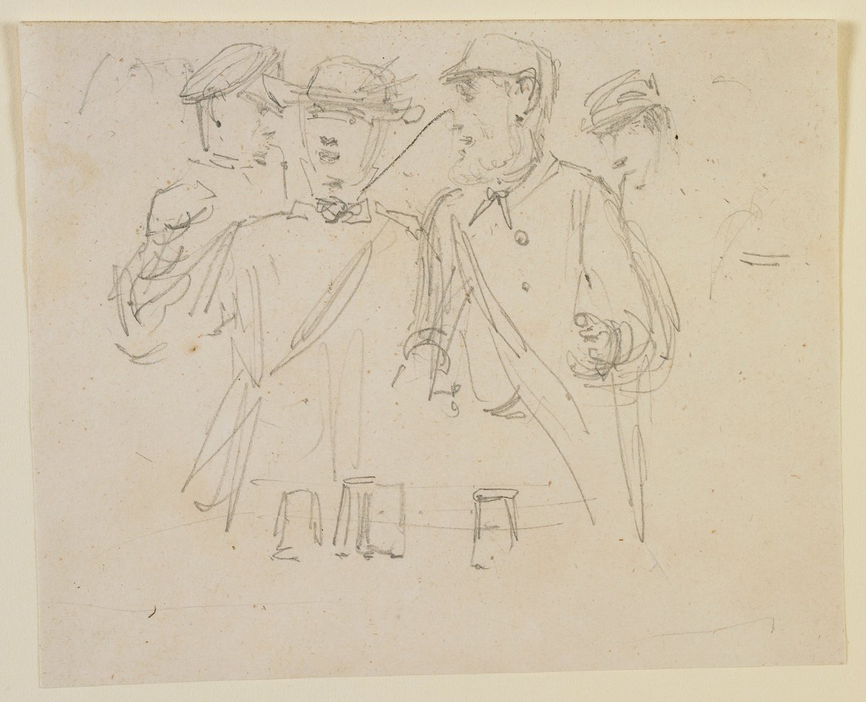 Groupe de quatre hommes - James Abbott McNeill Whistler