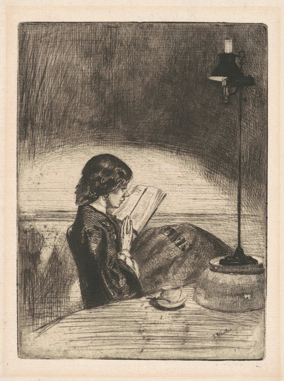 Lecture à la Lampe - James Abbott McNeill Whistler
