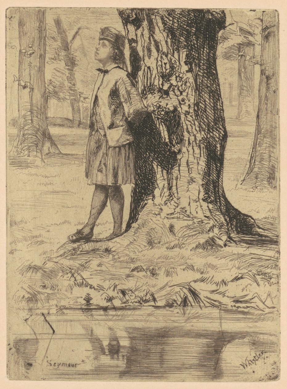 Seymour debout sous un arbre - James Abbott McNeill Whistler