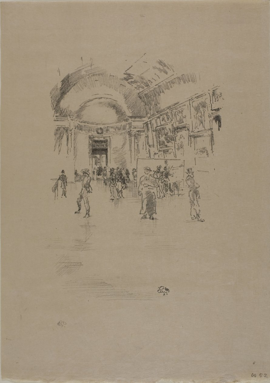 La Grande Galerie, Louvre - James Abbott McNeill Whistler