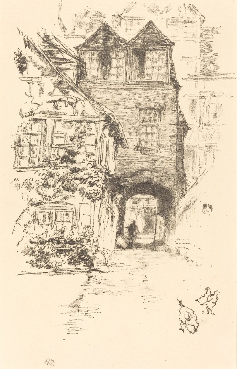 La Maison du Prêtre, Rouen - James Abbott McNeill Whistler