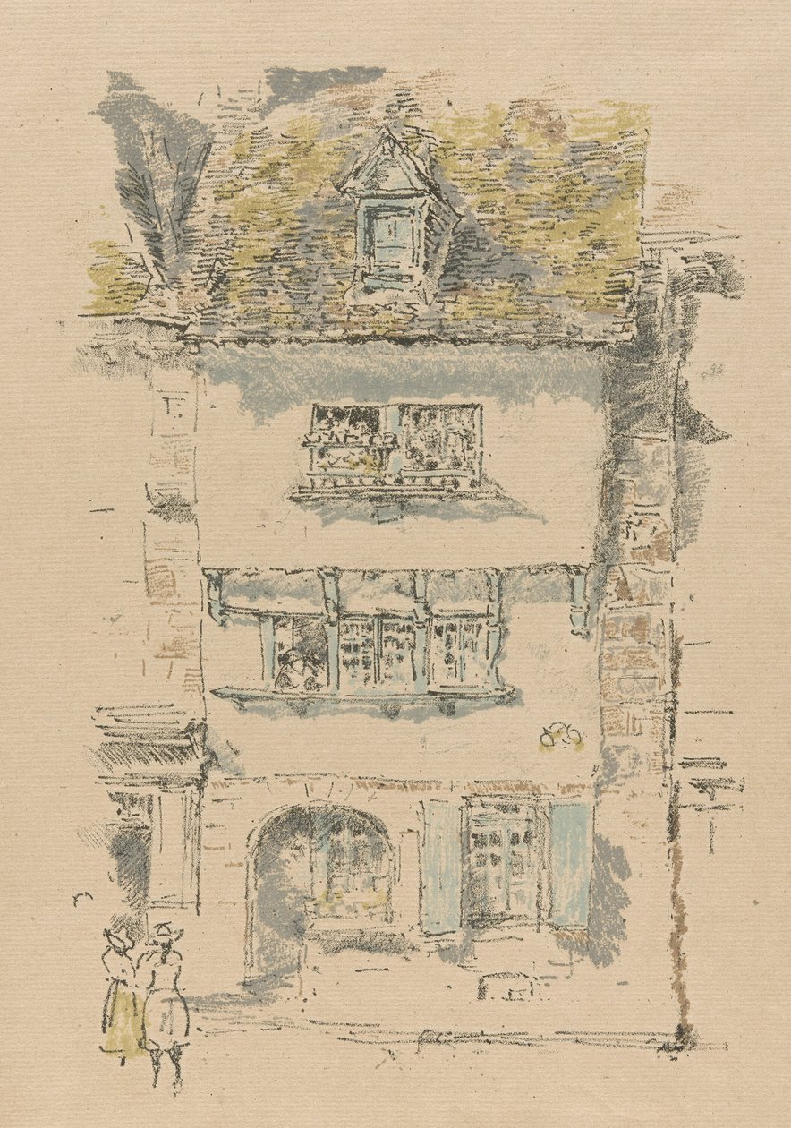 Maison jaune, Lannion - James Abbott McNeill Whistler