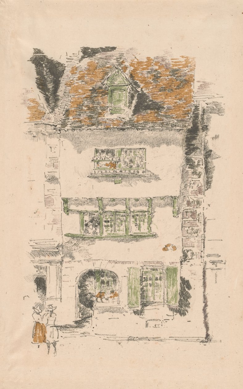 Maison jaune, Lannion - James Abbott McNeill Whistler