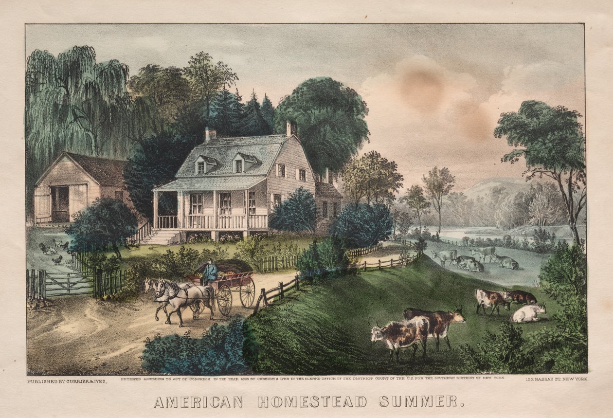 Ferme américaine, été - James Merritt Ives