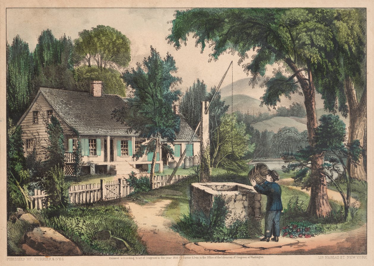 Le vieux seau de chêne - James Merritt Ives