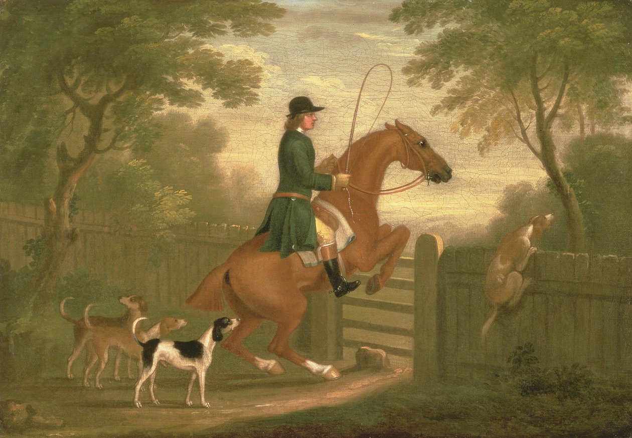 Chasseur avec ses chiens dans un paysage - James Seymour