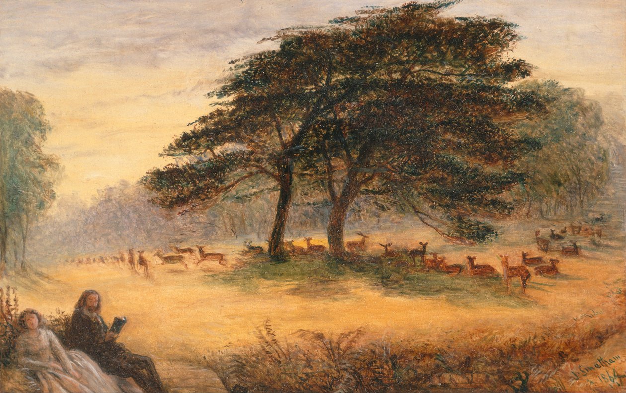 Amoureux dans le parc de Richmond - James Smetham