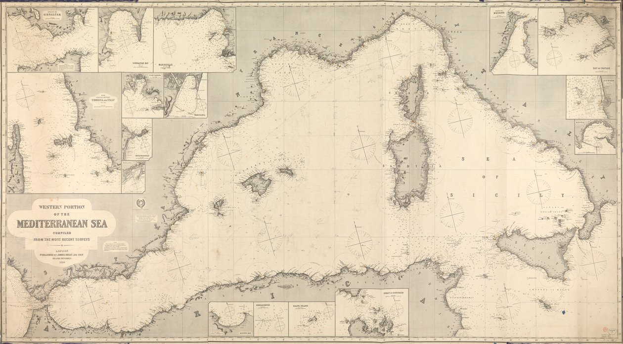 Carte de la Méditerranée occidentale - James & Son Imray