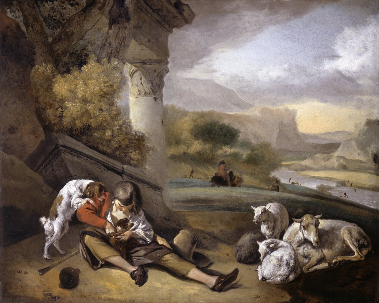 Paysage avec un berger - Jan Baptist Weenix