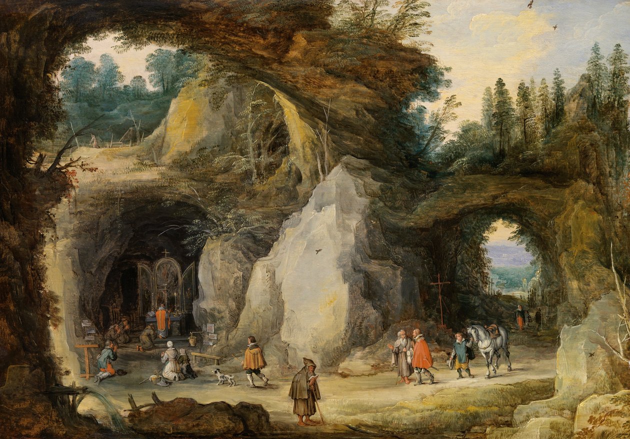 Un ermite devant une grotte - Jan the Elder Brueghel