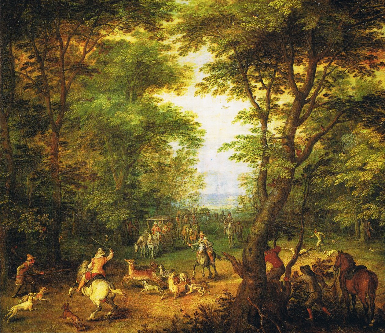 Chasse aux cerfs dans la forêt - Jan the Elder Brueghel