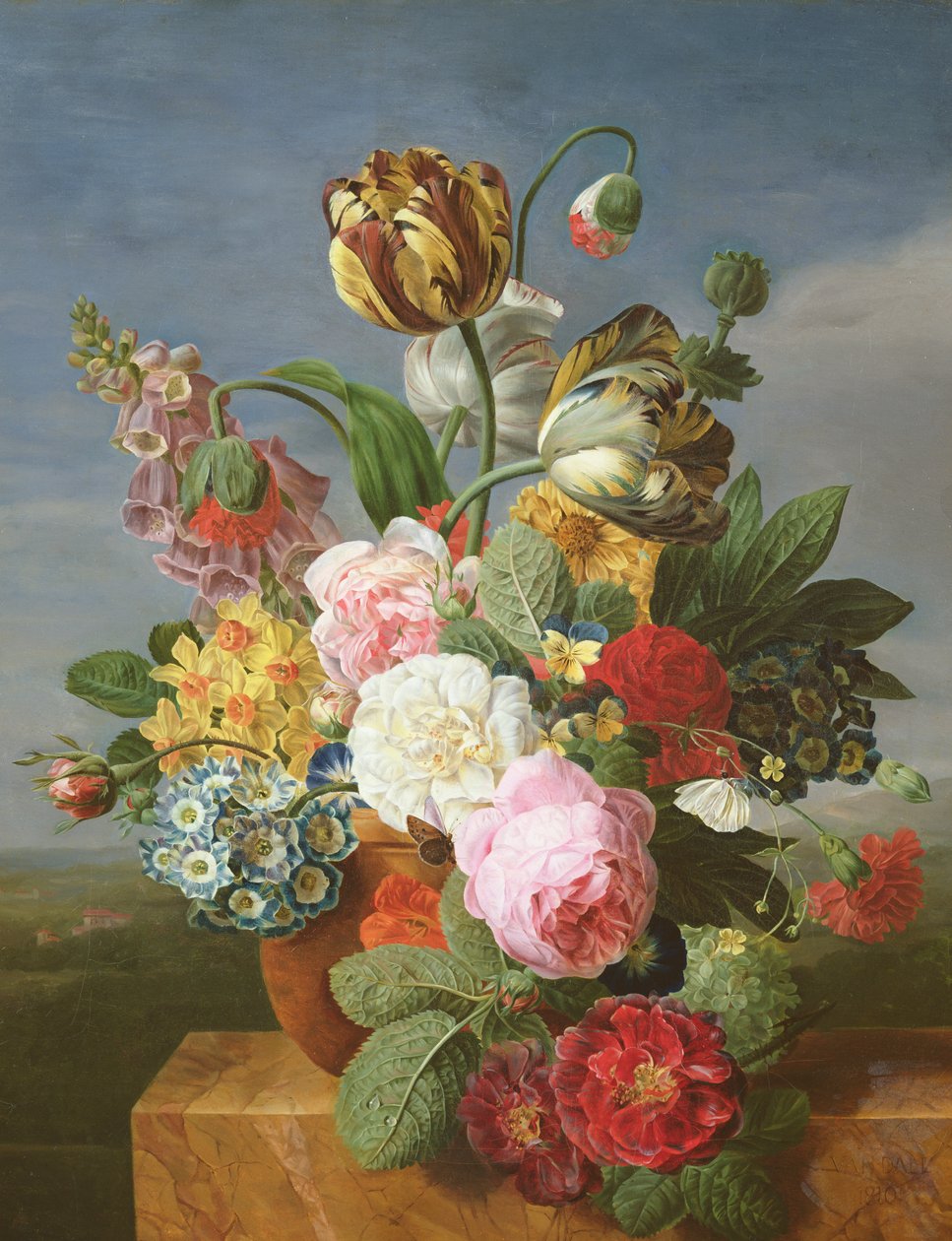 Bouquet de fleurs dans un vase - Jan Frans van Dael