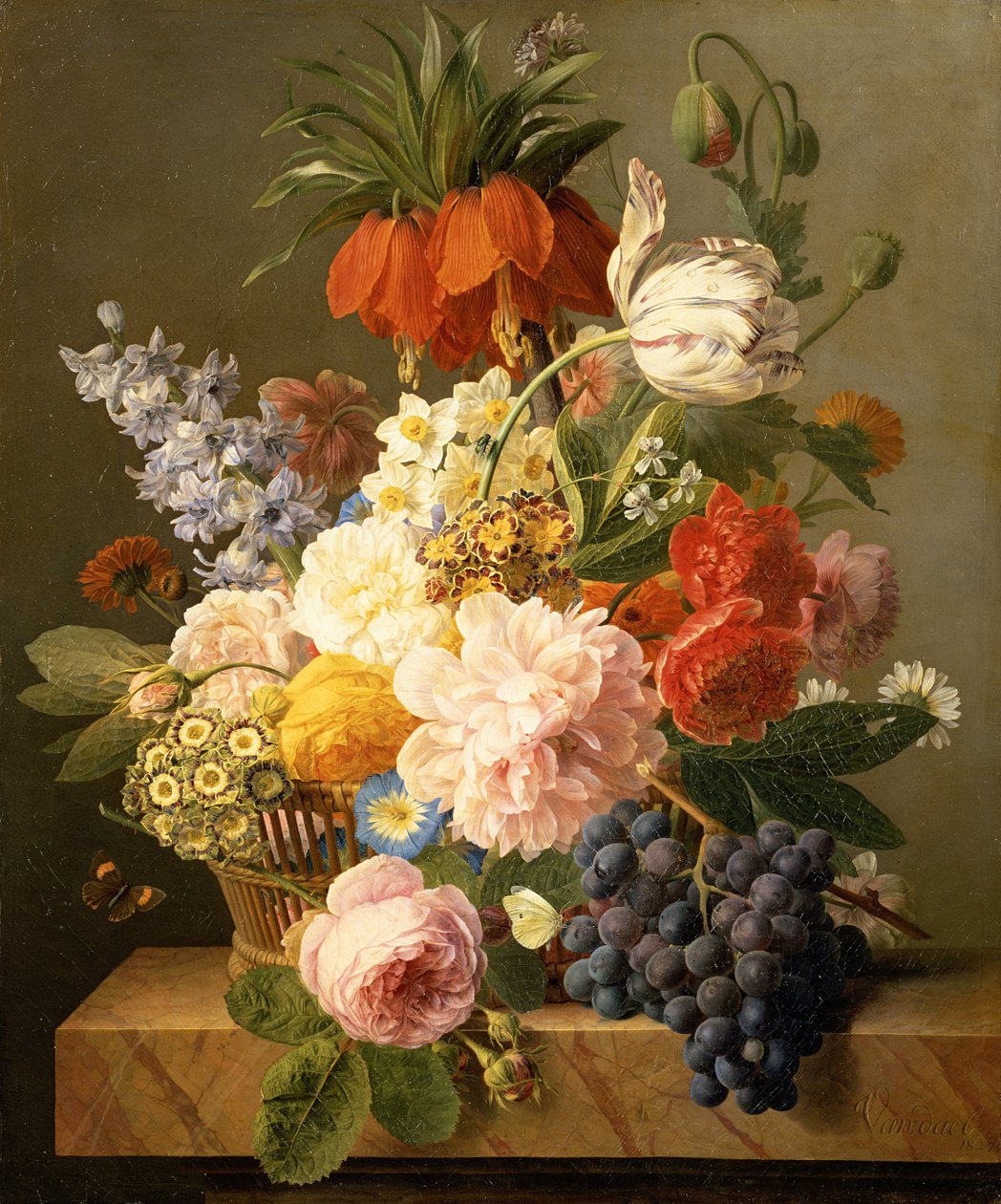 Nature morte avec fleurs et fruits, 1827 - Jan Frans van Dael