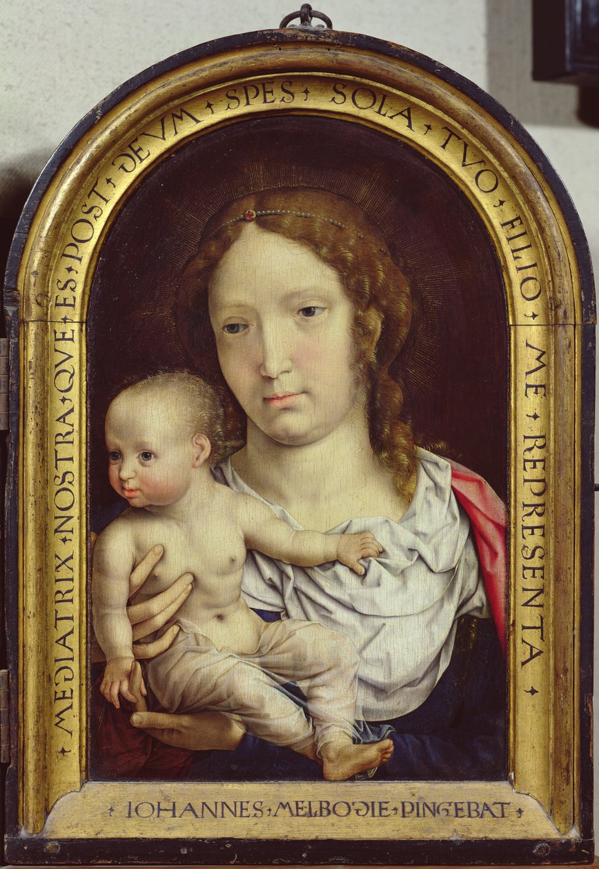 Le Diptyque Carondelet : panneau de droite représentant la Vierge et l