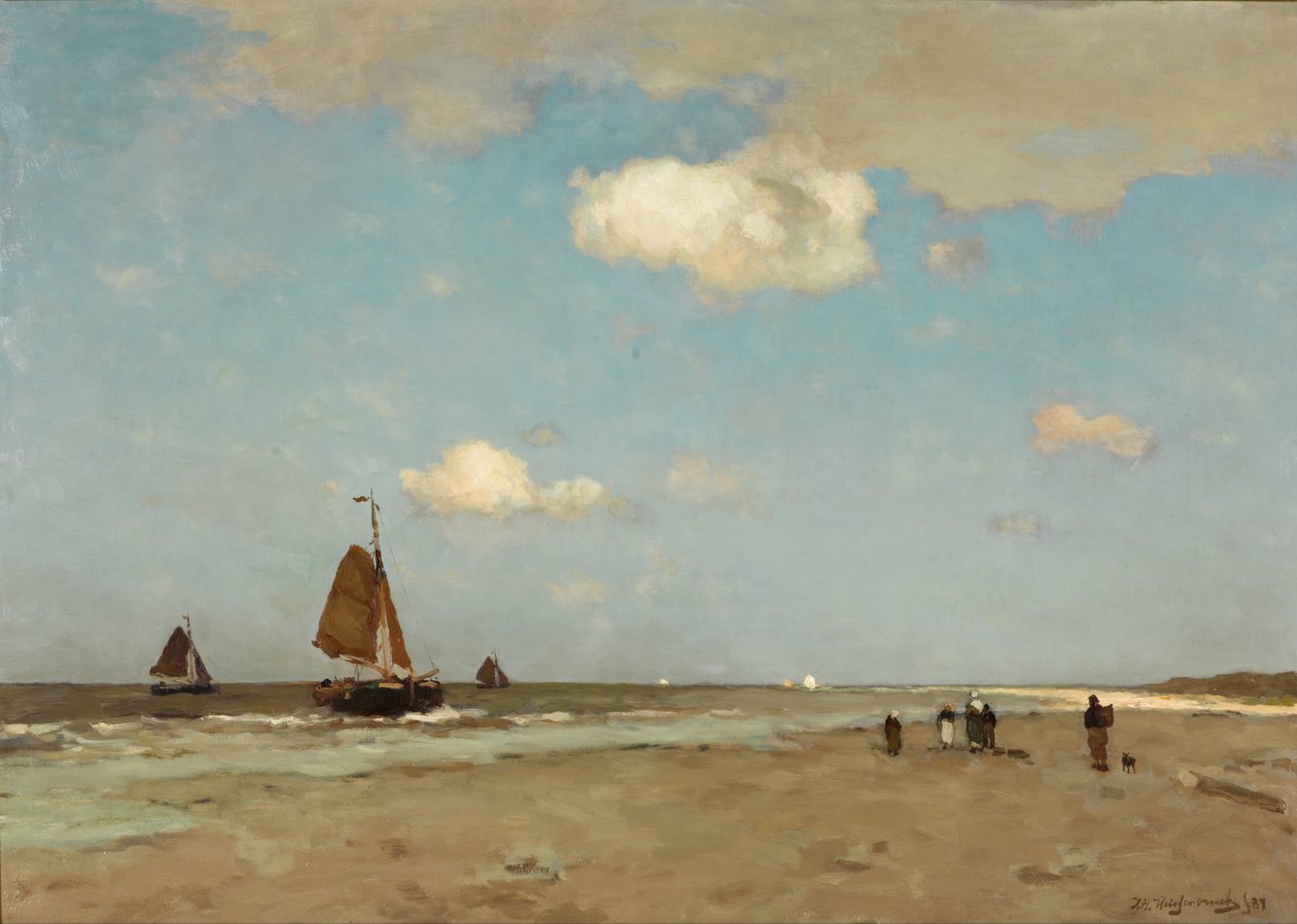 Scène de plage - Jan Hendrik Weissenbruch
