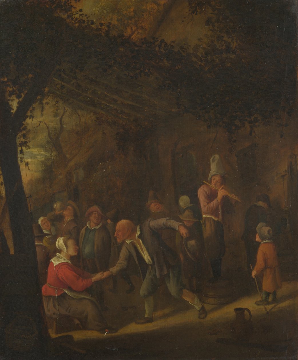 Paysans faisant la fête devant une auberge - Jan Havickszoon Steen