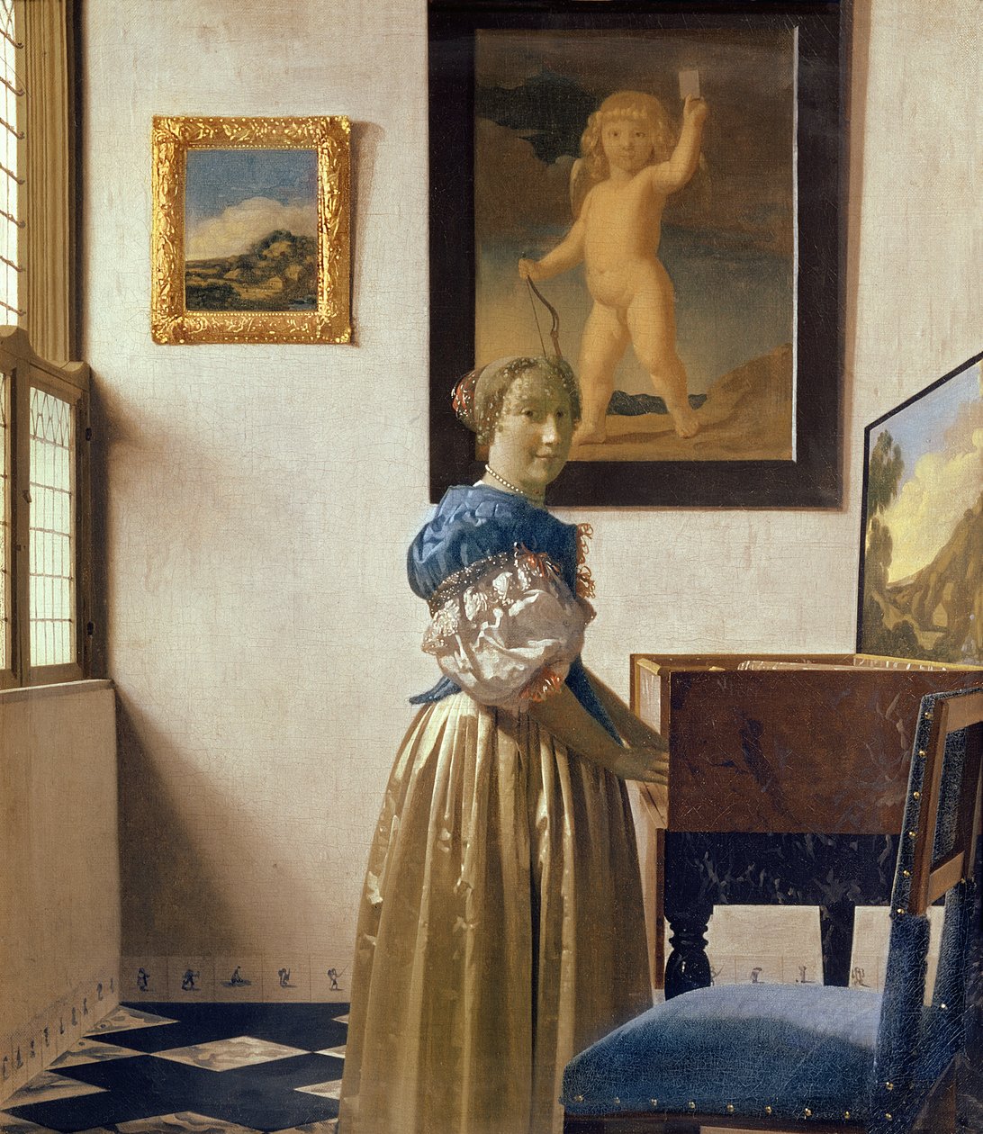 Une jeune femme debout à un virginal, vers 1670-72 - Jan Vermeer van Delft